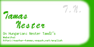 tamas nester business card